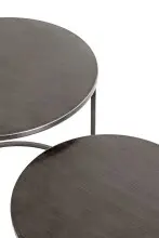 Beistelltisch >55888< (2er Set) in anthrazit, Metall - 43x40cm (HxD)