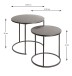 Beistelltisch >55888< (2er Set) in anthrazit, Metall - 43x40cm (HxD)