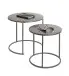 Beistelltisch >55888< (2er Set) in anthrazit, Metall - 43x40cm (HxD)