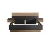 Bettanlage >Aska< 2 Nachtkonsolen, Graphit / Mauvella Eiche Dekor - 285x95x205 (BxHxT)