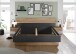 Bettanlage >Aska< 2 Nachtkonsolen, Graphit / Mauvella Eiche Dekor - 285x95x205 (BxHxT)