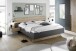 Bettanlage >Aska< 2 Nachtkonsolen, Graphit / Mauvella Eiche Dekor - 285x95x205 (BxHxT)