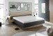 Bettanlage >Aska< 2 Nachtkonsolen, Graphit / Mauvella Eiche Dekor - 285x95x205 (BxHxT)