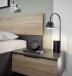 Bettanlage >Aska< 2 Nachtkonsolen, Graphit / Mauvella Eiche Dekor - 285x95x205 (BxHxT)