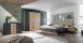 Bettanlage >Aska< 2 Nachtkonsolen, Graphit / Mauvella Eiche Dekor - 285x95x205 (BxHxT)