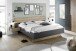 Bettanlage >Aska< 2 Nachtkonsolen, Graphit / Mauvella Eiche Dekor - 285x95x205 (BxHxT)
