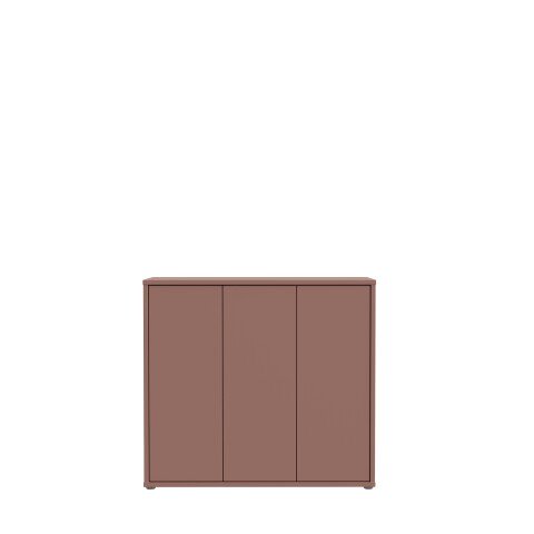Schuhkommode >ALICE SPRINGS< 8 Böden, push to open, in Terrakotta - 109,2x99,1x34,9cm (BxHxT)