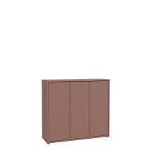 Schuhkommode >ALICE SPRINGS< 8 Böden, push to open, in Terrakotta - 109,2x99,1x34,9cm (BxHxT)