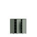 Schuhkommode >ALICE SPRINGS< 8 Böden, push to open, in Salbei - 109,2x99,1x34,9cm (BxHxT)