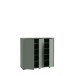 Schuhkommode >ALICE SPRINGS< 8 Böden, push to open, in Salbei - 109,2x99,1x34,9cm (BxHxT)