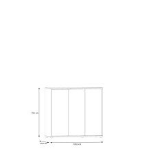 Schuhkommode >ALICE SPRINGS< 8 Böden, push to open, in Secret grey - 109,2x99,1x34,9cm (BxHxT)
