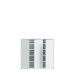 Schuhkommode >ALICE SPRINGS< 8 Böden, push to open, in Secret grey - 109,2x99,1x34,9cm (BxHxT)