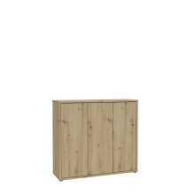 Schuhschrank >ALICE SPRINGS< 8 Böden, push to open, Artisan Eiche Dekor - 109,2x99,1x34,9cm (BxHxT)