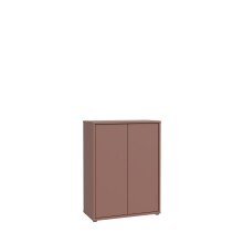 Schuhkommode >ALICE SPRINGS< 4 Böden, push to open, in Terrakotta - 74,5x99,1x34,9cm (BxHxT)