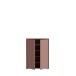 Schuhkommode >ALICE SPRINGS< 4 Böden, push to open, in Terrakotta - 74,5x99,1x34,9cm (BxHxT)