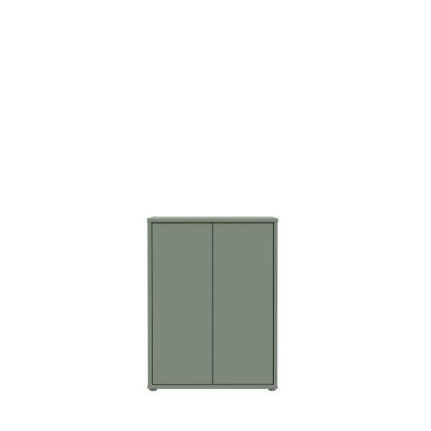 Schuhkommode >ALICE SPRINGS< 4 Böden, push to open, in Salbei - 74,5x99,1x34,9cm (BxHxT)