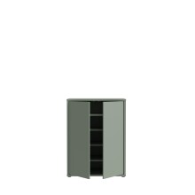Schuhkommode >ALICE SPRINGS< 4 Böden, push to open, in Salbei - 74,5x99,1x34,9cm (BxHxT)