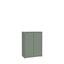 Schuhkommode >ALICE SPRINGS< 4 Böden, push to open, in Salbei - 74,5x99,1x34,9cm (BxHxT)