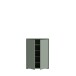 Schuhkommode >ALICE SPRINGS< 4 Böden, push to open, in Salbei - 74,5x99,1x34,9cm (BxHxT)