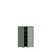 Schuhkommode >ALICE SPRINGS< 4 Böden, push to open, in Salbei - 74,5x99,1x34,9cm (BxHxT)