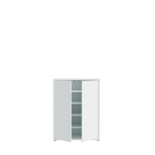 Schuhkommode >ALICE SPRINGS< 4 Böden, push to open, Secret grey - 74,5x99,1x34,9cm (BxHxT)