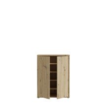 Schuhkommode >ALICE SPRINGS< 4 Böden, push to open, Artisan Eiche Dekor - 74,5x99,1x34,9cm (BxHxT)