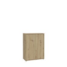 Schuhkommode >ALICE SPRINGS< 4 Böden, push to open, Artisan Eiche Dekor - 74,5x99,1x34,9cm (BxHxT)