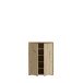 Schuhkommode >ALICE SPRINGS< 4 Böden, push to open, Artisan Eiche Dekor - 74,5x99,1x34,9cm (BxHxT)