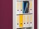 Jalousieschrank >Organizer< 4 Fächer, Ordnerhöhe, weiß matt / graphit - 45x164x40 (BxHxT)