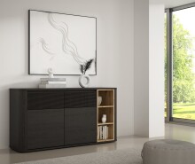 Sideboard >BREATHTAKER< 2 Türen, 2 Schübe, Cabezone + Artisan Eiche - 160x83,1x41,3cm (BxHx)