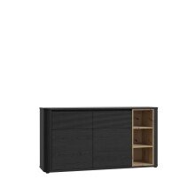 Sideboard >BREATHTAKER< 2 Türen, 2 Schübe, Cabezone + Artisan Eiche - 160x83,1x41,3cm (BxHx)