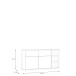 Sideboard >BREATHTAKER< 2 Türen, 2 Schübe, Cabezone + Artisan Eiche - 160x83,1x41,3cm (BxHx)