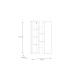 Hängeschrank >BREATHTAKER< Vitrine, Mauvella Eiche Dekor / Sand - 84,2x134,6x33,9cm (BxHxT)