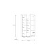 Hängeschrank >BREATHTAKER< Vitrine, Mauvella Eiche Dekor / Sand - 84,2x134,6x33,9cm (BxHxT)