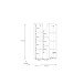 Hängeschrank >BREATHTAKER< Vitrine, Mauvella Eiche Dekor / Sand - 84,2x134,6x33,9cm (BxHxT)