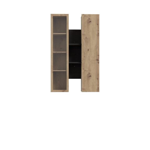 Hängevitrine >BREATHTAKER< 2 Türen, Artisan - Cabezone Eiche Dekor - 84,2x134,6x33,9 (BxHxT)