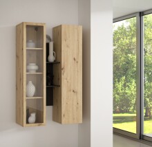 Hängevitrine >BREATHTAKER< 2 Türen, Artisan - Cabezone Eiche Dekor - 84,2x134,6x33,9 (BxHxT)