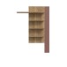 Wandregal >BREATHTAKER< 4 Böden, Terrakotta / Mauvella Eiche Dekor - 132,5x190x21,9 (BxHxT)