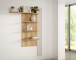 Wandregal >BREATHTAKER< 4 Böden, Sand / Mauvella Eiche Dekor - 132,5x190x21,9cm (BxHxT)