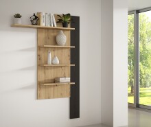 Wandregal >BREATHTAKER< 4 Böden, Cabezone - Artisan Eiche Dekor - 132,5x190x21,9cm (BxHxT)