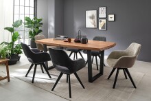 Schalenstuhl >ASELLA< in anthrazit, Stoffmix Fantasy/ Arizona - 56x86x64 (BxHxT)