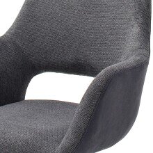 Schalenstuhl >ASELLA< in anthrazit, Stoffmix Fantasy/ Arizona - 56x86x64 (BxHxT)