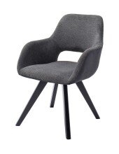 Schalenstuhl >ASELLA< in anthrazit, Stoffmix...