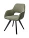 Schalenstuhl >ASELLA< in Oliv, Stoffmix Fantasy/ Arizona - 56x86x64cm (BxHxT)