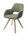 Schalenstuhl >ASELLA< in Oliv, Stoffmix Fantasy/ Arizona - 56x86x64cm (BxHxT)