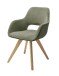 Schalenstuhl >ASELLA< in Oliv, Stoffmix Fantasy/ Arizona - 56x86x64cm (BxHxT)