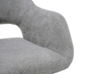 Drehstuhl >ASELLA< in Lichtgrau, Stoffmix Fantasy/ Arizona - 56x86x64cm (BxHxT)