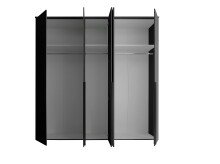 Drehtürenschrank >Kevo< 3 Böden, 3 Stangen, Graphit, Holzwerkstoff - 225x225x52 (BxHxT)