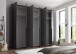 Drehtürenschrank >Kevo< 3 Böden, 3 Stangen, Graphit, Holzwerkstoff - 270x225x52 (BxHxT)