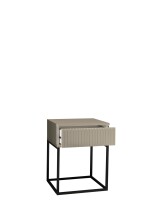 Nachtkommode >Marle< 1 Schublade, Farbe Kaschmir, Holzwerkstoff - 40x52x38,5cm (BxHxT)